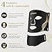 LED Light Therapy Mask Skin Care Mask & Neck, Red & Infrared Lights Masks Wavelength LED Face Mask Light Therapy for Home Use（Advanced Black）