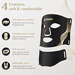 LED Light Therapy Mask Skin Care Mask & Neck, Red & Infrared Lights Masks Wavelength LED Face Mask Light Therapy for Home Use（Advanced Black） - Image 4