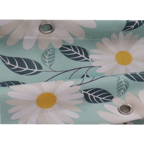 GONOVE Shower Curtain 180 x 180cm Mildew Resistant Waterproof Thicken Polyester Fabric Flowers Bathroom Shower Curtain Liner Long Washable Bath Curtain with Hooks - Image 4