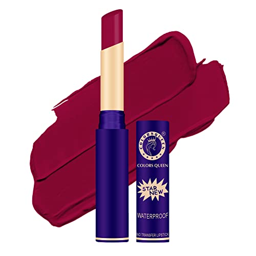 Image of Colors Queen Queen Lips Matte Lipstick | Long Lasting Lipstick Waterproof Highly Pigmented with Smooth Application | Smudge Proof Lipstick for Women (41 - Glamour Red)