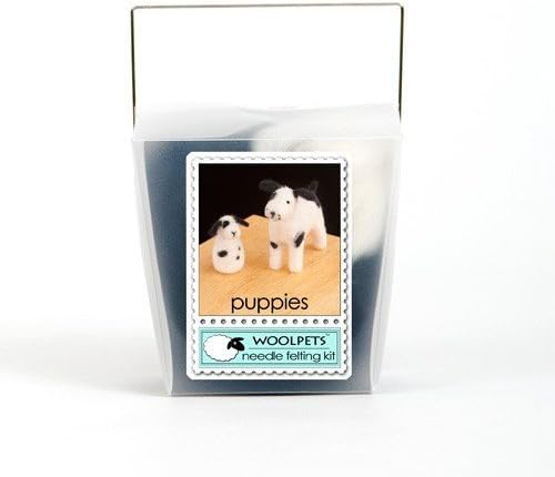 Puppies Wool Needle Felting Craft Kit. Made in the USA.
