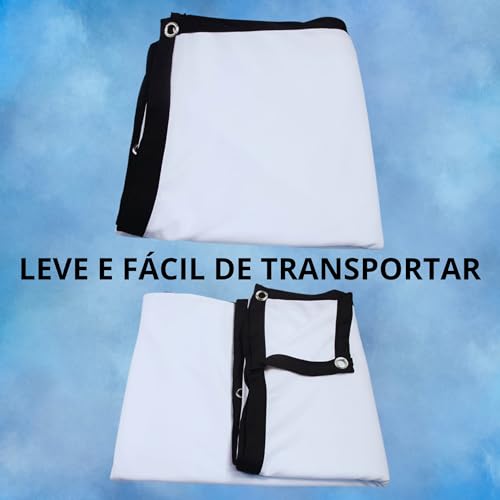 Genérico Tela de Projeção Portátil 84 Polegadas 1,86x1,05cm Tela de Filmes 16:9 Lavável Dobrável Tel