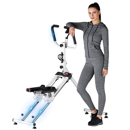 TODO Stepper für Zuhause mit 3 Modi, Stair Climber für Ganzkörpertraining, Stepper Fitnessgerät klappbar mit LCD Display & Handyhalter, verstellbare Lenker und Pedale