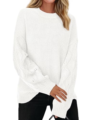 PRETTYGARDEN Long Sleeve Cable Knitted Womens Fall...