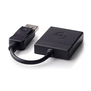 Dell DisplayPort zu DVI (Single Link), Adapter ( Sie Videoinhalte von Ihrem Desktop-PC oder Notebook auf jedem Monitor, Projektor oder HD-Fernsehgerät mit DVI (Single-Link)-Eingang darstellen)Schwarz