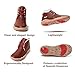 UIN Men's Ankle Fashion Boots Split leather Casual Comfort Walking Lace Up Shoes Bilbao Burgundy (10)