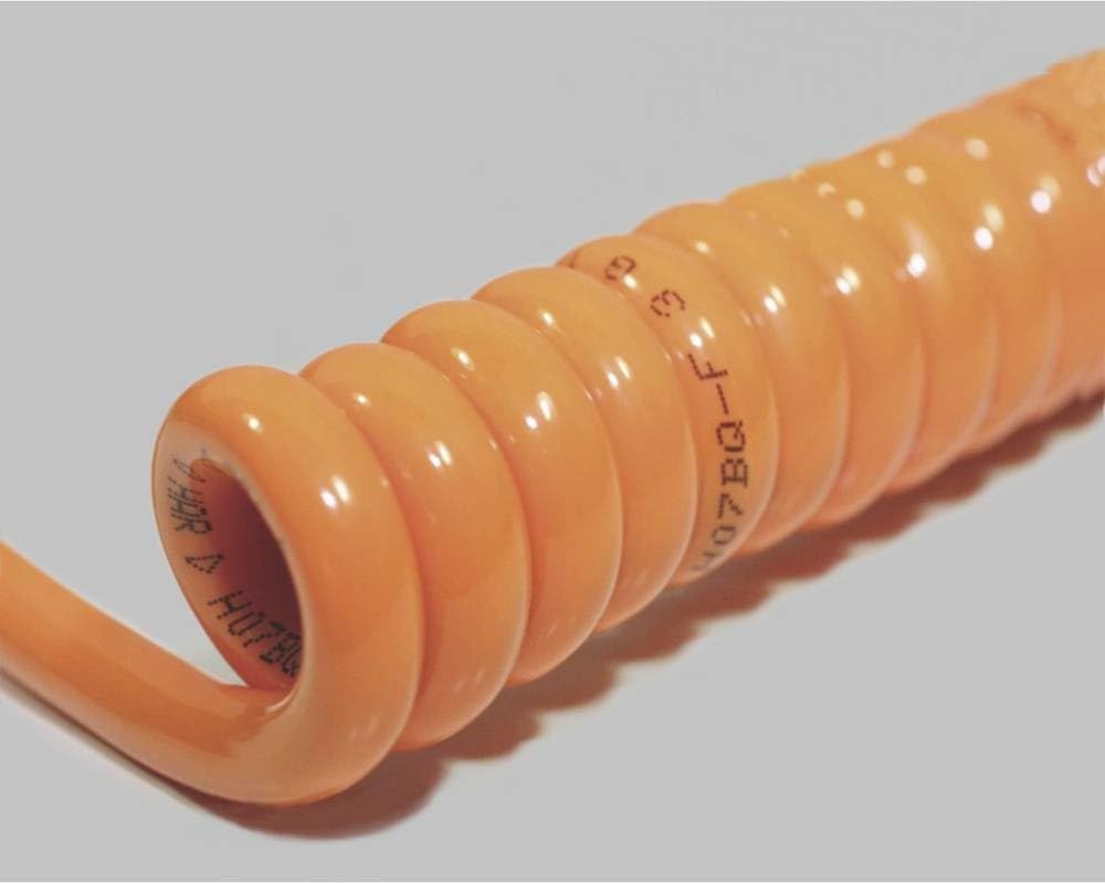1506102 - Cable Espiral H05BQ-F 1200 mm/4800 mm,4 G 0,75 mm², naranja1 pc(s)