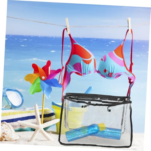 Transparent Beach Bag Reusable Tote for Organizing Essentials Lightweight Carrying Bag for Beach Trips Travel and Outdoor Use4