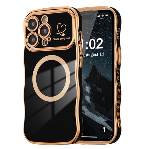 Coque antichoc iPhone 14 Pro Max avec cadre bouclé et aimant puissant pour charge sans fil