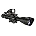 Pinty Rifle Scope 4-12x50EG Rangefinder Tactical Reticle Scope Combo with Laser Sight and Red Dot Sight