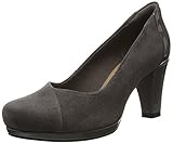 Ferse Höhe: 7,5 Cm Clarks Damen Chorus Carol Pumps, Grau (Dark Grey Combi), 38 EU