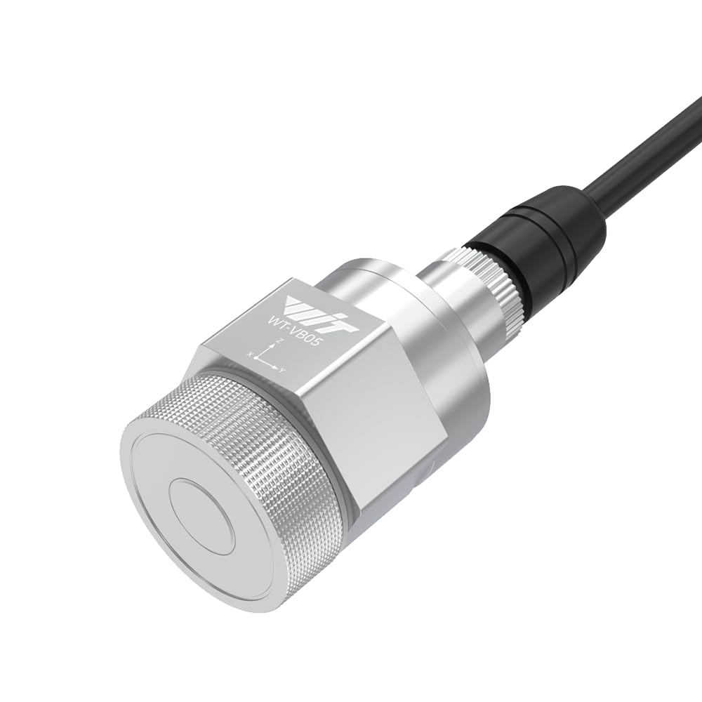 [RS485 Modbus Vibrationssensor] WTVB05 IP68 wasserdichter Wandler, 3-Achsen-Vibrations-(Frequenz+Weg+Geschwindigkeit) Beschleunigungsdetektor, Motormonitor mit magnetischer Gewindemontage