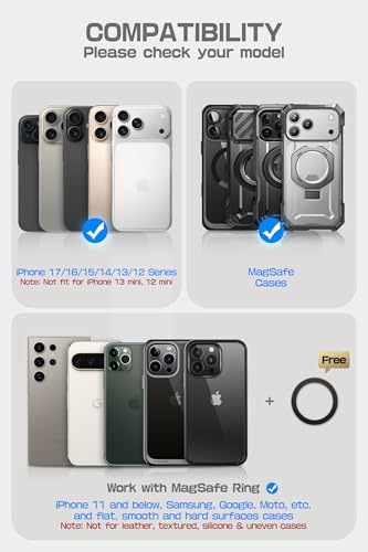 Image of SUPCASE for MagSafe Wallet with Stand, Magnetic Wallet for Men, [Hold 5 Cards] [Adjustable Stand] [RFID Blocking] Phone Stand Credit Card Holder Tripod for iPhone 17 /16 /15 /14 /13 /12 Series, Guldan