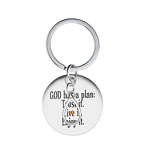 Porte-clés graines de moutarde symbole de foi et de bienveillance God Faith