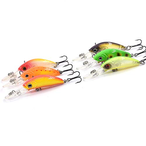 MAKEBASS 6pcs/lot Jerkbait Mini Minnow Suspending Hard Baits Kit Micro Artificial Fishing Lures
