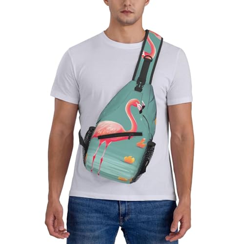 Bolsa cruzada de pecho para hombre negra tipo sling miniatura 7