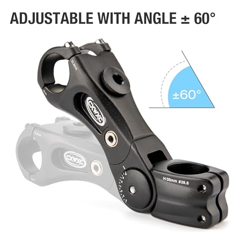 CXWXC Suspension Bike Stem - 100/135mm Bike Stem Riser for Handlebar - ShockStop Bike Handlebar Riser Extender for Mountain Gravel Road City Bicycle (31.8 x 135mm)