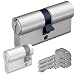 Produktbild Basi AS-Profil-Doppelzylinder, verschieden schließend,30/45mm mit 3 Schlüsseln