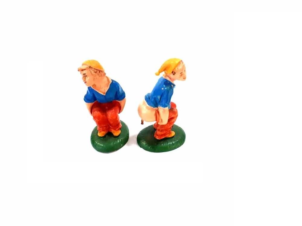 Caganer Presepe Pastore Che Defeca Pastore Presepe Uomo Che Defeca - Statuina 7cm Plastica Presepi Napoli San Gregorio Armeno Tegole Per Presepe
