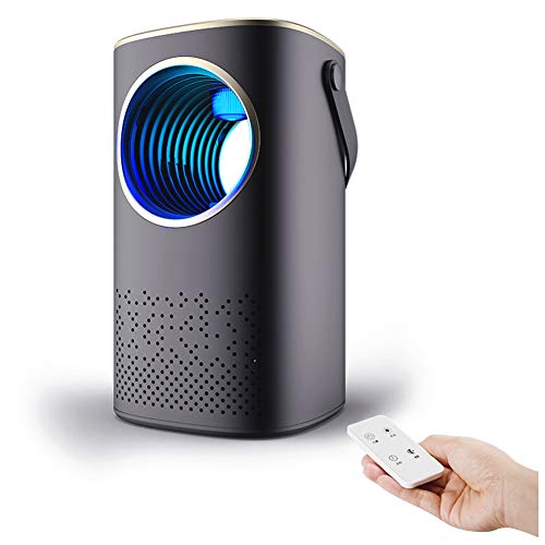 ZYRAY Mosquito Killer Lamp, Safe Chemical-Free UV Physical Mosquito Lamp USB Powered w/Remote Control for Indoor and Outdoor Camping Mosquito Trap Control,Black