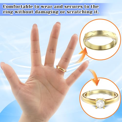 eiito ring sizers for loose rings 16 pack ring guards for loose rings reduce by 05-1 size without resizing fits bands 1-8mm invisible design for women and men 2 styles insert and spiral