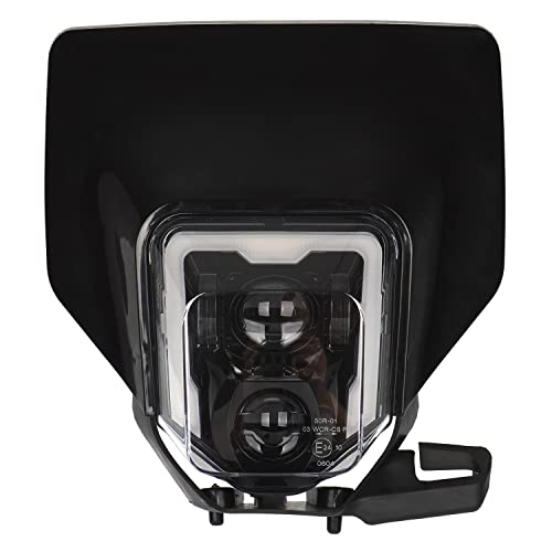 JFG RACING Plaque Phare Moto,Phare Avant Moto Masque de Carénage pour FE250 FE350 FE450 FE501 FE501S TE250i TE300i 2017-2022 Pit Dirt Bike Enduro Motocross...