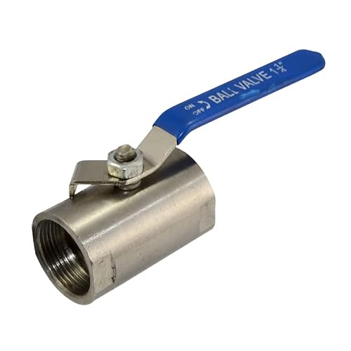 DAN SPEED Stainless Steel SS 316 NPT Female Ball Valve with Blue Handle,WOG1000 (1-1/4 inch)