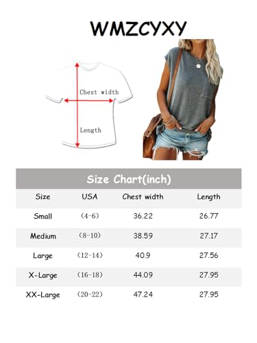 Wmzcyxy Womens Tank Top Summer Tops Sleeveless T Shirt Crew Neck Casual Loose Fitting Shirts With Pocket thumb #3