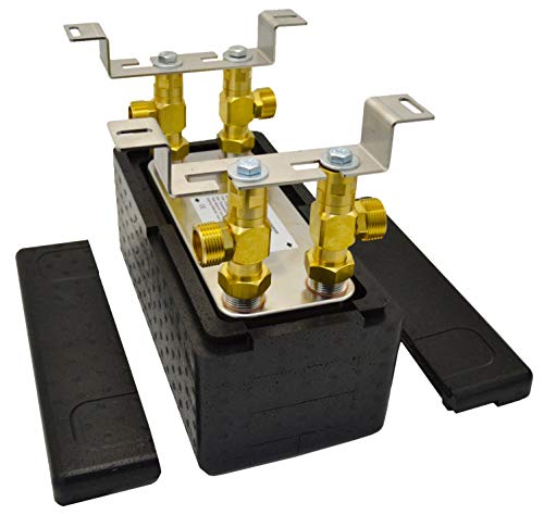 Edelstahl Plattenwärmetauscher Plattenwärmeübertrager Wärmetauscher Nordic Tec Ba-32-50 mit Isolierung Wandbefestigung Verbindungsteile 50 Platten 285kW 1”