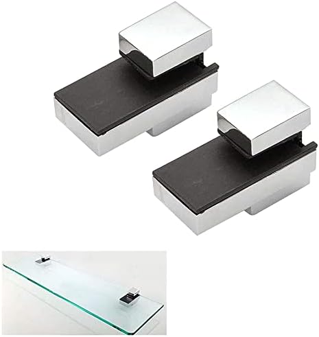 Adjustable Wood/Glass Shelf Bracket Solid Metal Wall Mount 2 Pcs or One Pair,Polished Chrome