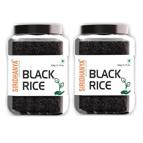Image of Siridhanya Karuppu Kavuni Boiled black rice | Diabetic Friendly rice | Nalla Biyyam| Gluten free | Rich in protein Low carbs| Low GI Rice | Sourced from Andhra Pradesh GWT 1800g (Including Jar)