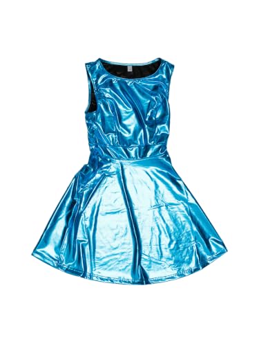 Image of Allegra K Women's Metallic Sleeveless Party Disco Holographic Dress