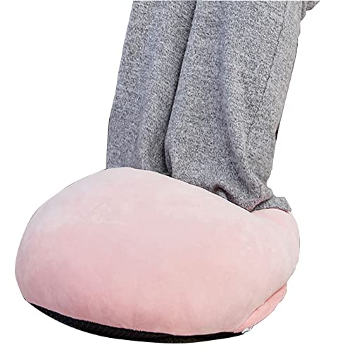 Coussin chauffant électrique pour pieds froids avec doublure rose amovible