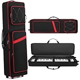88 KEYBOARD CASE WITH WHEELS: This high-quality 88-key keyboard case with wheels, with dimensions of 53" x 15" x 7", it is designed to fit most standard 88-key keyboards, offering a secure and reliable fit. This case features smooth-rolling wheels an...