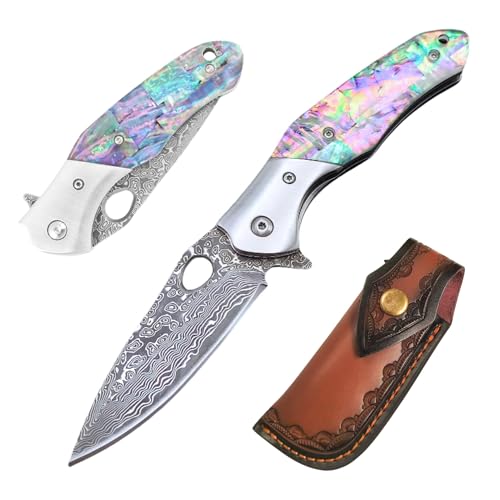 Handmade VG10 Damascus Folding Knife