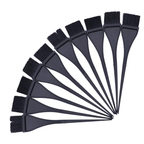Alipis 10 pezzi Pennelli Tintura Capelli Professionali Neri per Salone e Uso Domestico Applicatore per Colore Trattamenti e Cheratina Resistenti e Facili da Usare