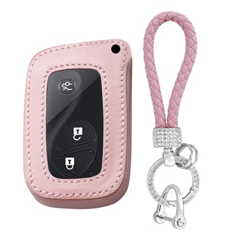 Étui de clé de voiture en cuir rose pour Lexus GX460 et RX350 à 3 et 4 boutons