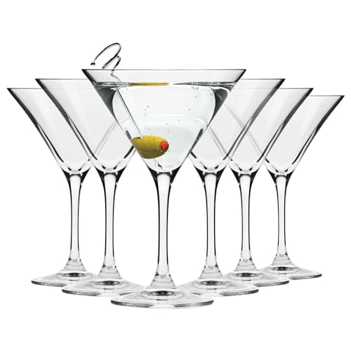 Krosno Verre à Martini Cocktail | Lot de 6 | 240 ML | Collection Avant Garde | Parfait la Maison, Les Restaurants, Les Fêtes | Lavable au Lave-vaisselle