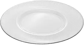 WOLFF - Sousplat com Fio Prata Thin Edge 33cm Cristal Ecológico