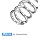 QUARKZMAN 5Stk Druckfeder 304 Edelstahl Druckfedern Feder Federn Zugfeder Zugfedern Spiralfeder Spiralfedern Sprungfeder Stahlfeder 4mm AD 0.5mm Draht Größe 25mm Frei Länge Silberton