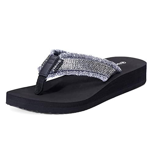 Ampeo Women's Arch Support Flip Flops Comfortable Casual Summer Beach Thong Sandals