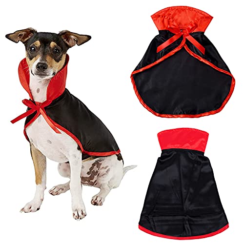 Lkex Halloween Vampire Cloak Large Dog Costume, Pet Cape Funny Holiday Clothes For Bloody Zombie Cosplay Party Cool Halloween Cape For Dog Dress Supplies (Black, Large) #TOP4