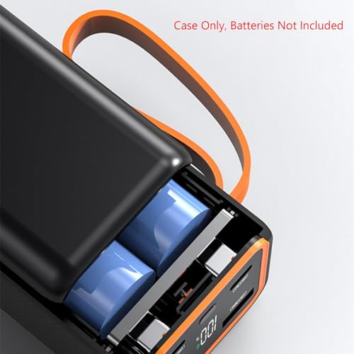Power Bank para 4 baterías 21700, caja cargador DIY miniatura 4