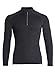 Conta Thermo Langarm Shirt mit Zipper für Herren, wärmendes Longsleeve aus natürlicher Baumwolle, bequemes Basic, Herrenbekleidung, Schwarz Melange, Größe: 6/L