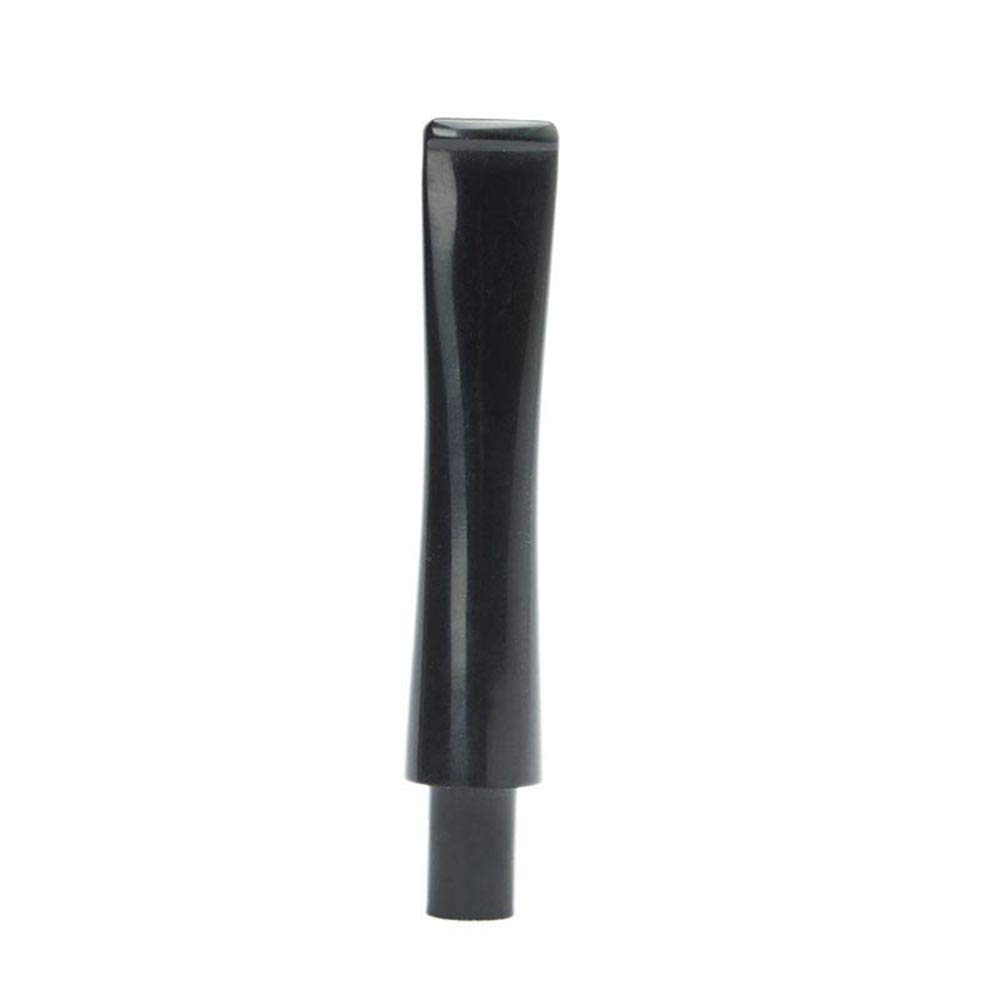 MUXIANG DIY Pipe Accessories Black Straight Taper Stem Replacement Mouthpiece for Tobacco Pipe Fit 9mm Charcoal Filters BE0001