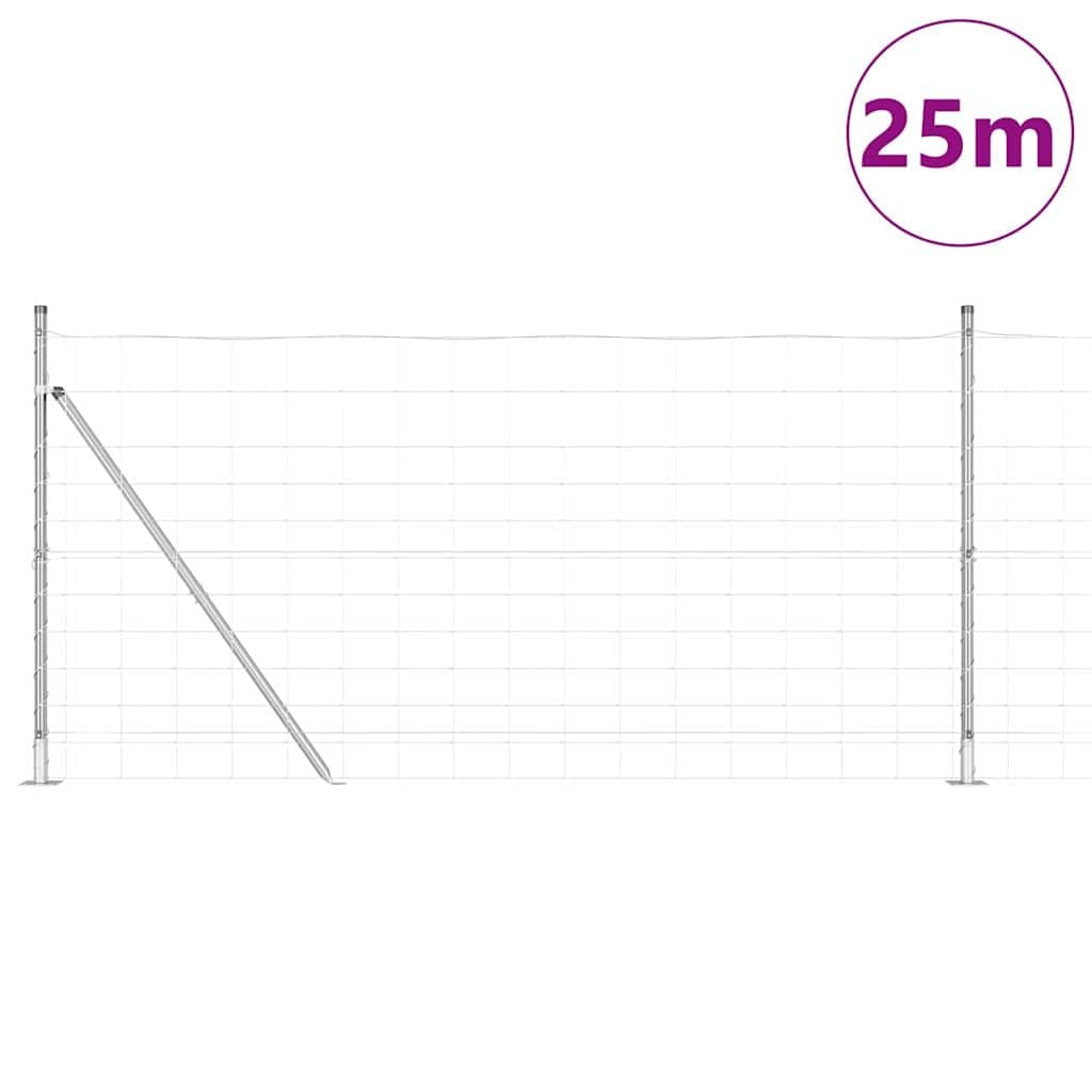 Recinzione da giardino galvanizzata 2500 x 120 cm in acciaio moderno sistema di recinzione per cani gatti pollame e giardino come robusto recinto per patio cortile e campeggio