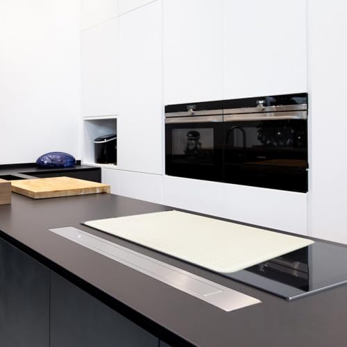 Stove Top Cover for Electric Stove - Silicone Stove Mat for Glass Top, Glass Cooktop Protector, XL Dish Drying Mats For Kitchen,Oven Covers for Electric Stove (Beige,28 x 20)