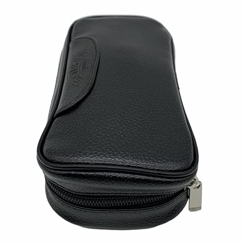 Pu Leather Tobacco Smoking Pipe Pouch Case/Bag For 2 Tobacco Pipe And Other Accessories-Black #TOP5