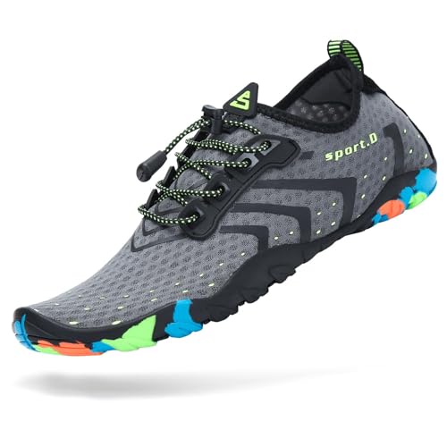 Image of Mishansha Water Shoes for Women Men, Quick-Dry Barefoot Swim Shoes with Drainage Holes, Lightweight Aqua Shoe for Beach Pool River Boating Yoga Walking