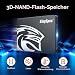 KingSpec 512GB 2.5" SATA Festplatte Intern SSD SATA 3 interne SSD 3D NAND Flash, 2.5 Zoll kompatibel mit Desktop/Laptop